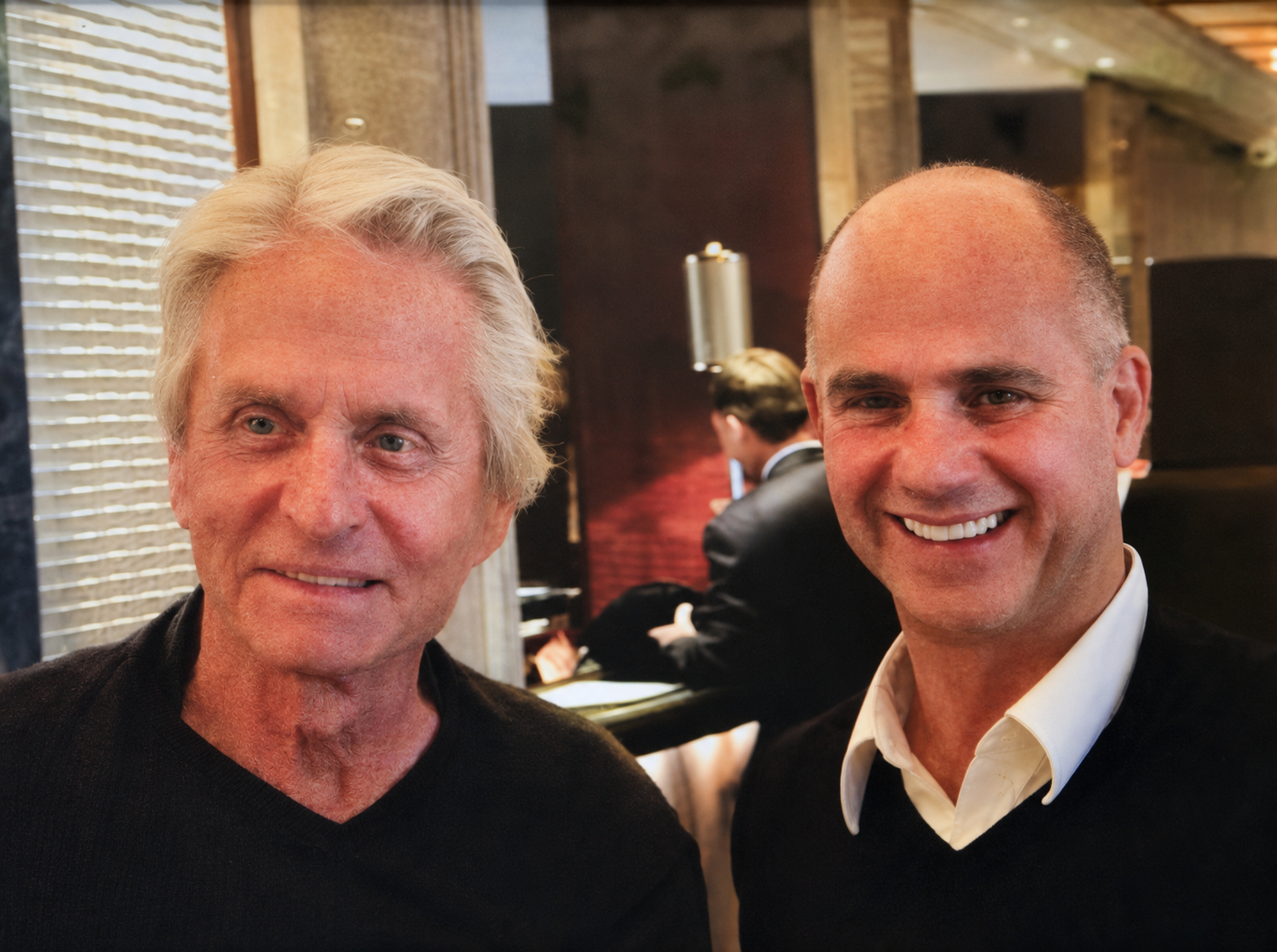 Chef Enzo Oliveri with Michael Douglas