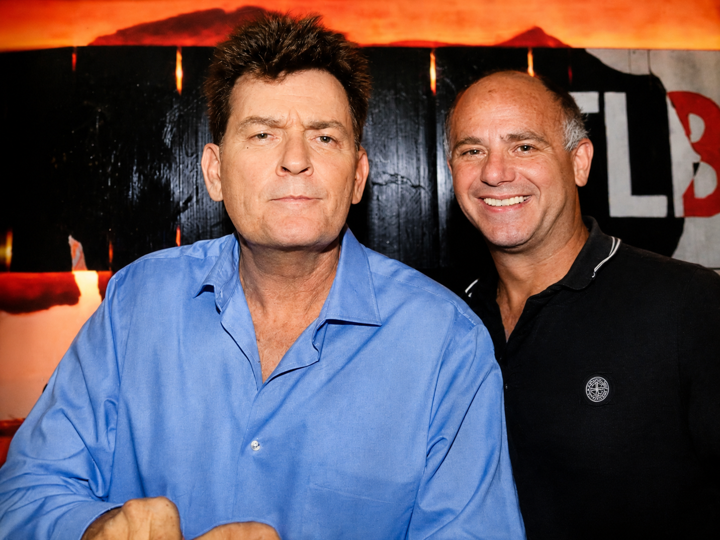 Chef Enzo Oliveri with Charlie Sheen