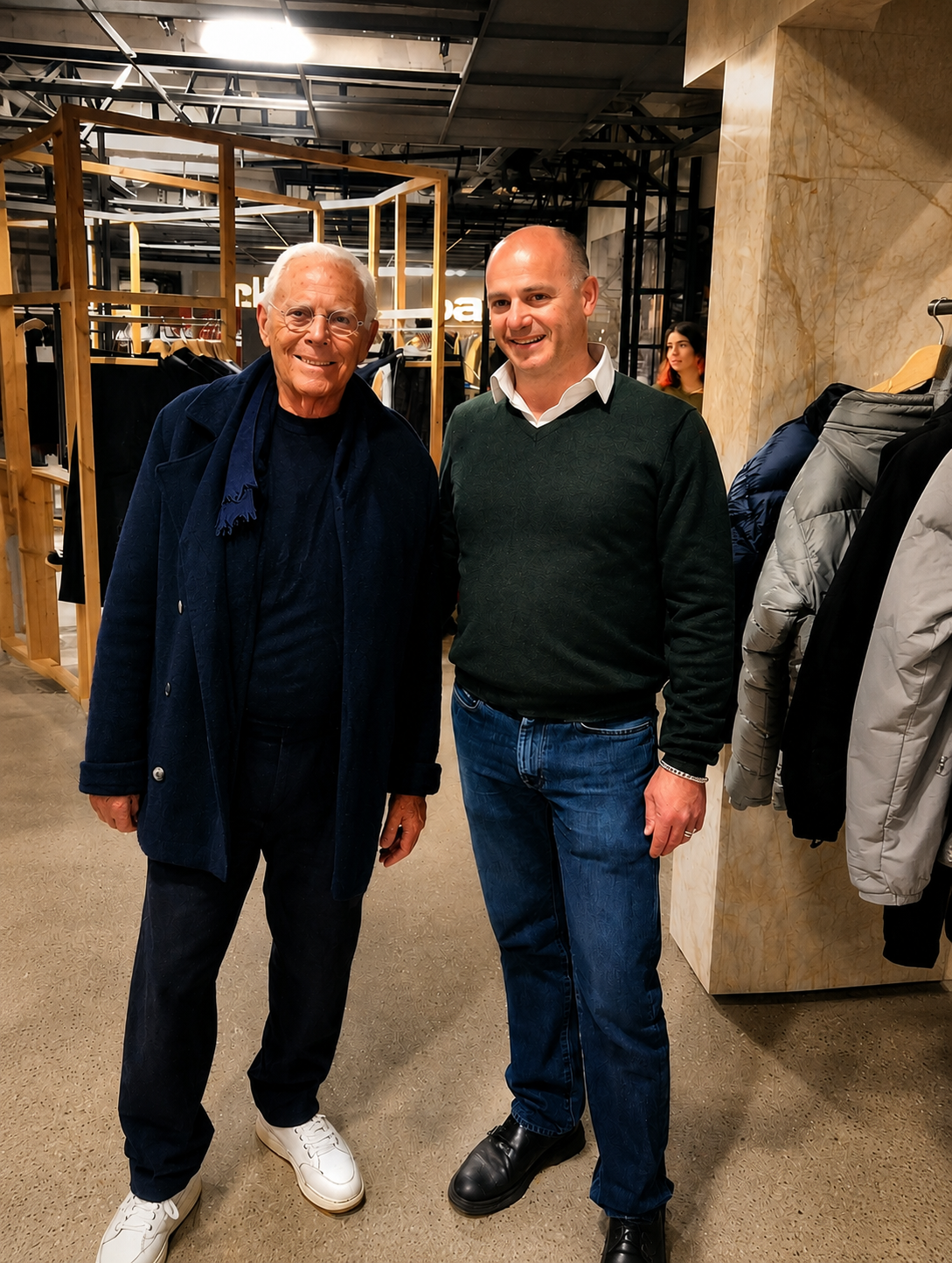 Chef Enzo Oliveri with Giorgio Armani